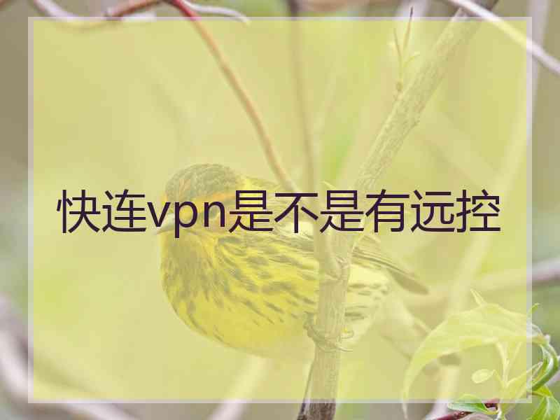 快连vpn是不是有远控