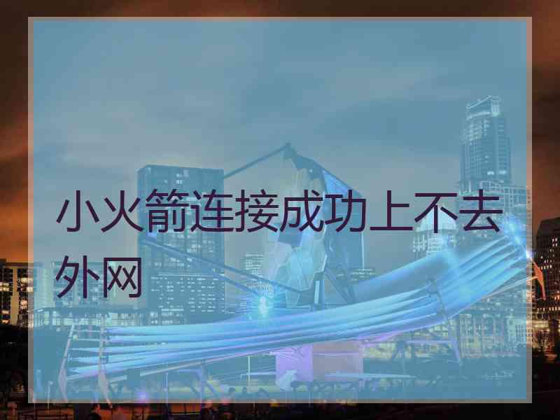 小火箭连接成功上不去外网