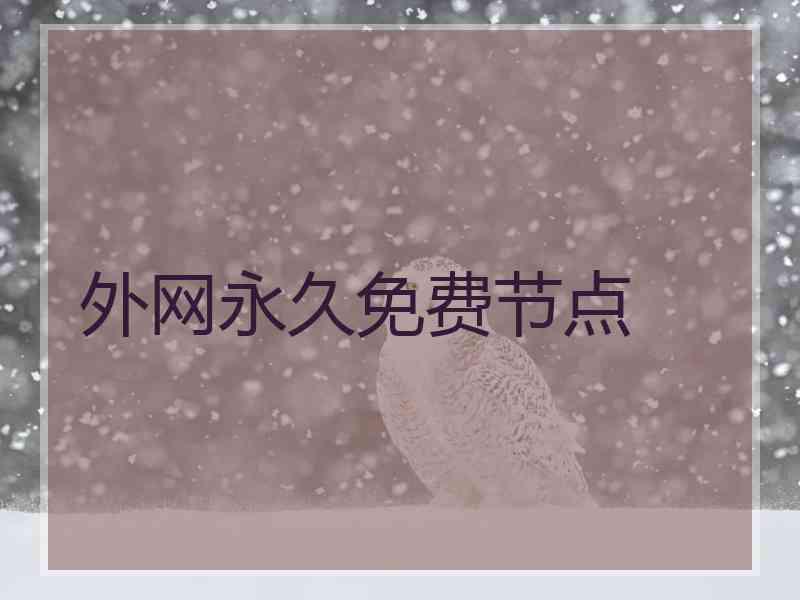 外网永久免费节点
