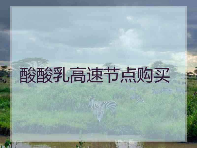 酸酸乳高速节点购买