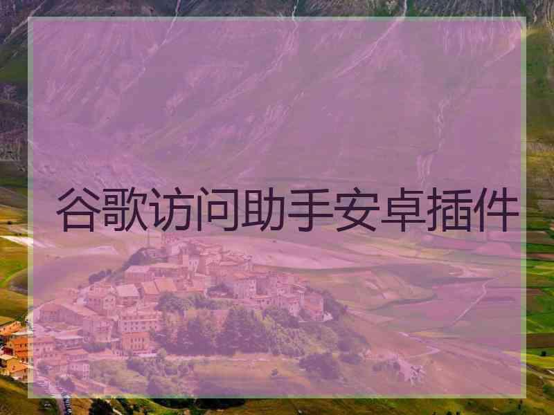 谷歌访问助手安卓插件