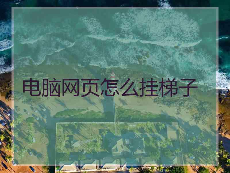 电脑网页怎么挂梯子