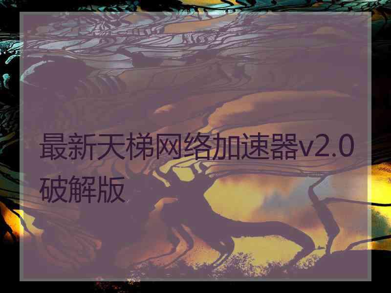 最新天梯网络加速器v2.0破解版