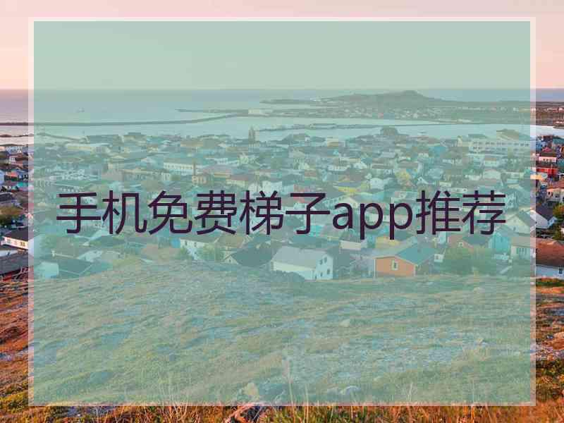 手机免费梯子app推荐
