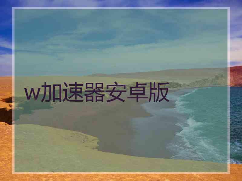 w加速器安卓版