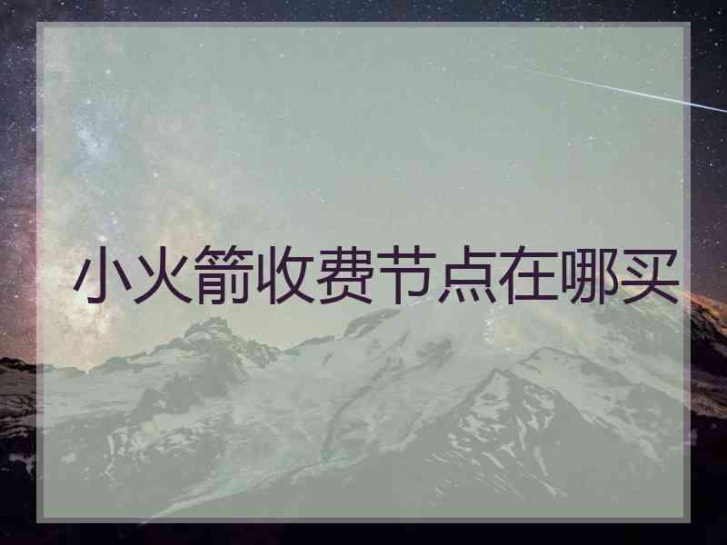 小火箭收费节点在哪买