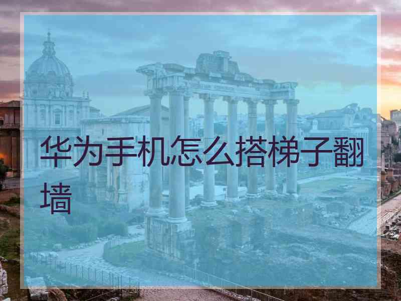 华为手机怎么搭梯子翻墙