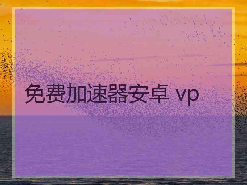 免费加速器安卓 vp