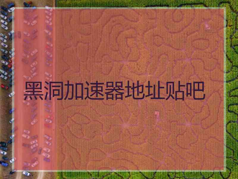 黑洞加速器地址贴吧