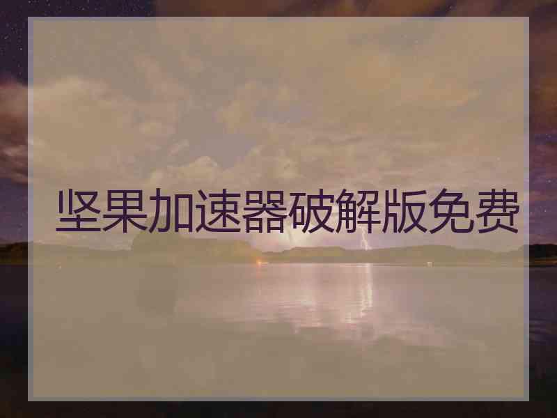 坚果加速器破解版免费