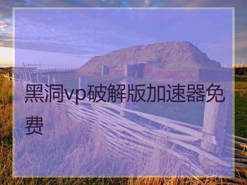 黑洞vp破解版加速器免费