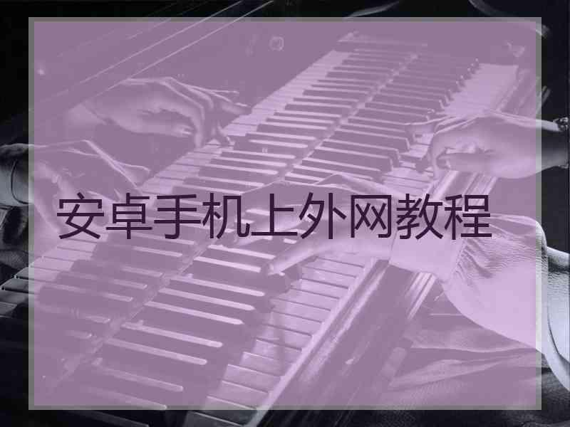 安卓手机上外网教程