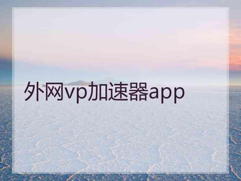 外网vp加速器app