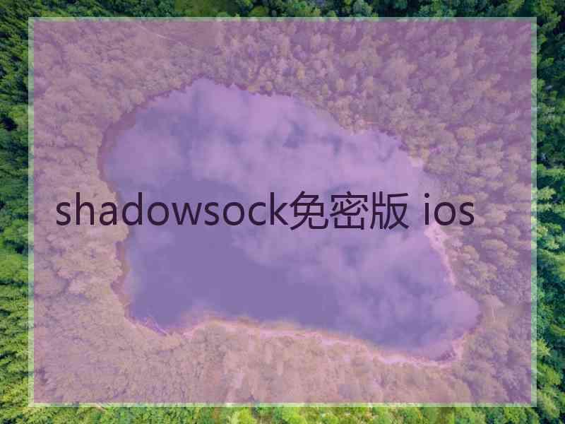 shadowsock免密版 ios