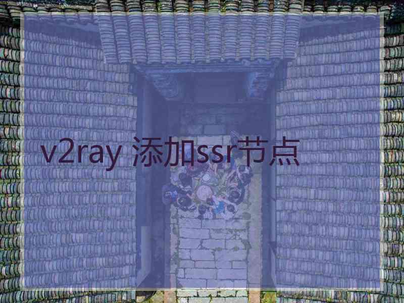 v2ray 添加ssr节点