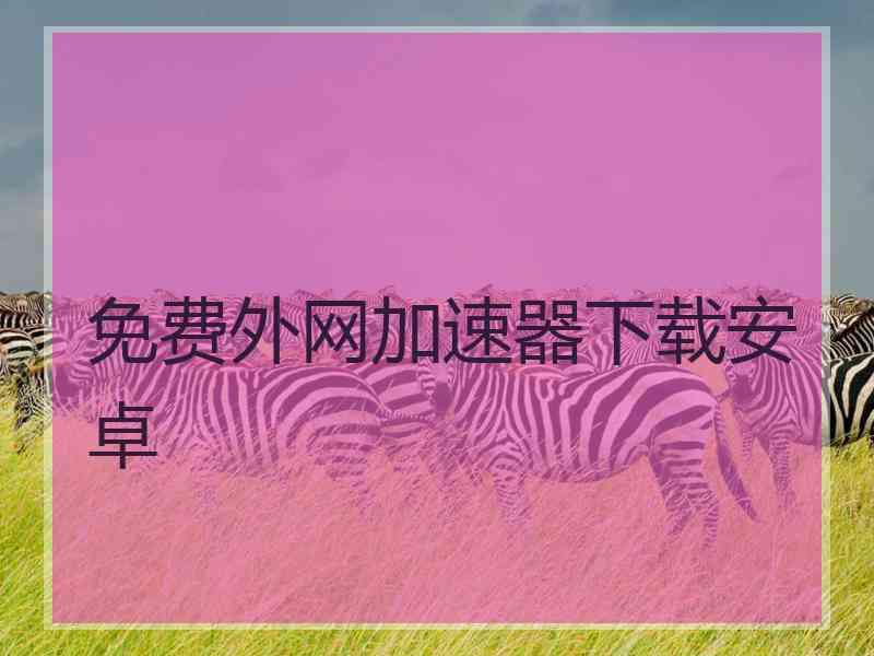 免费外网加速器下载安卓