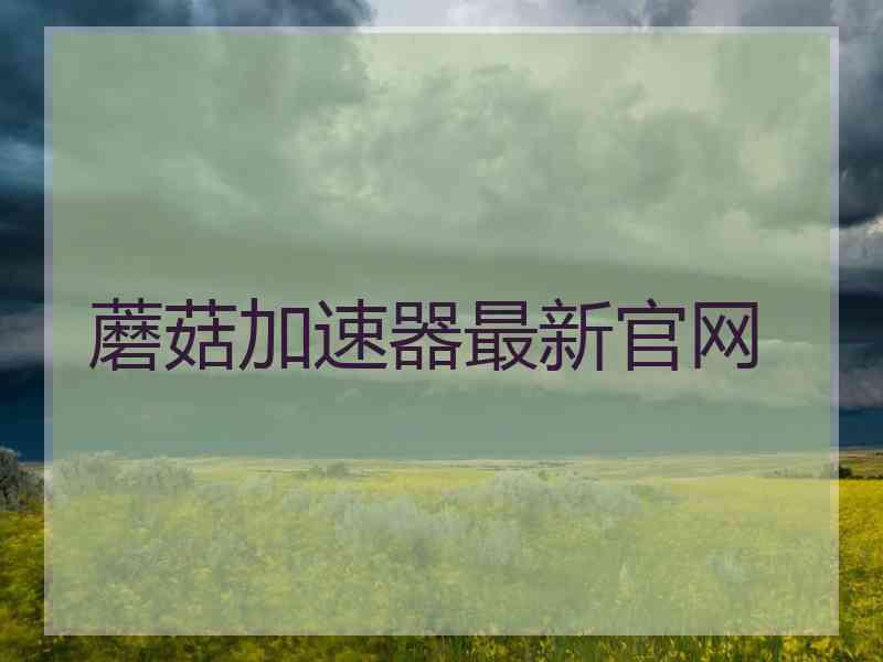 蘑菇加速器最新官网